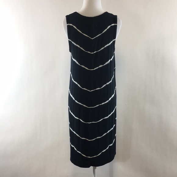 TXS By Thread Supply Vintage Black White Striped Shift Tank‎ Dress Womens Large - Picture 3 of 9